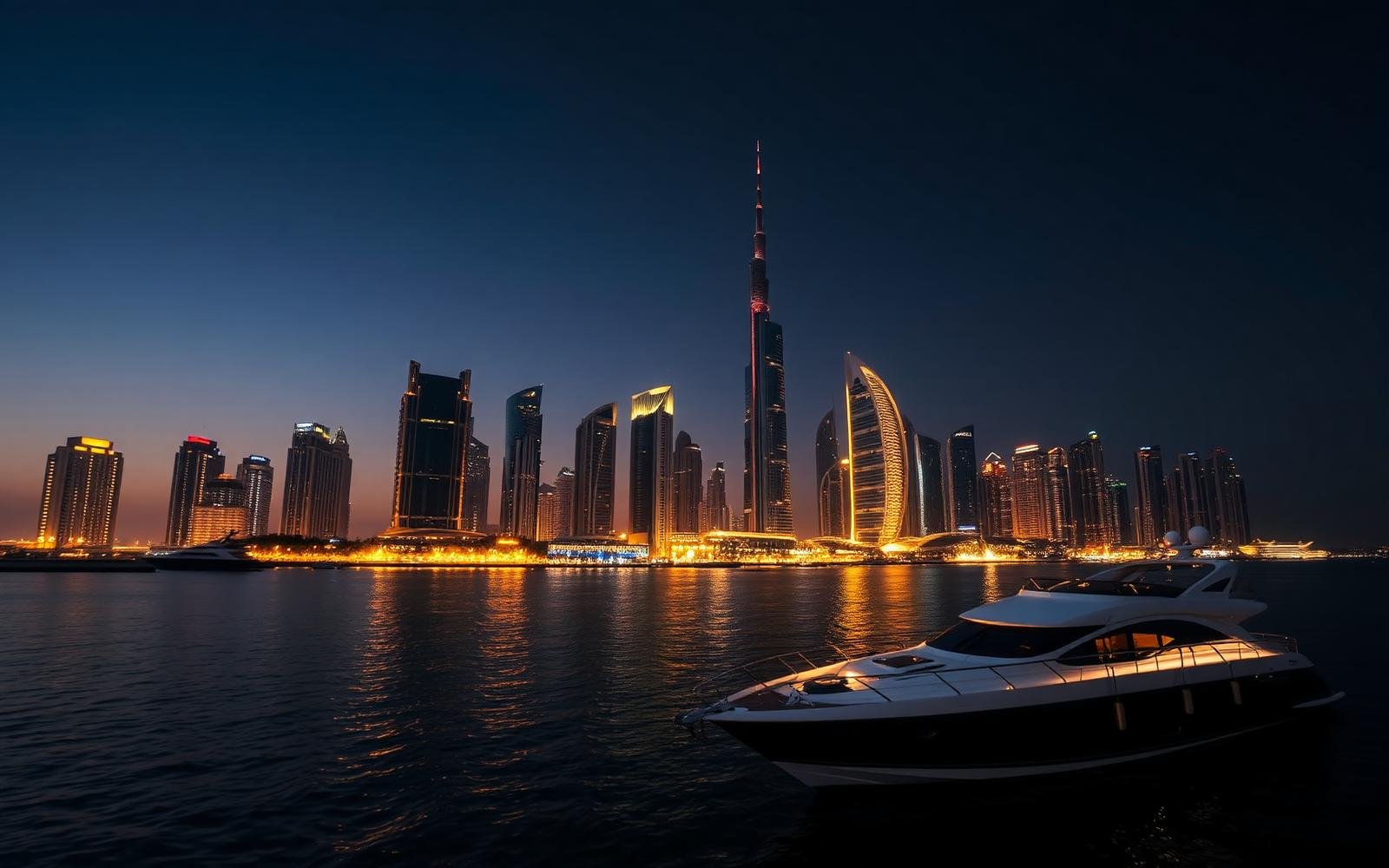Dubai Marina at night